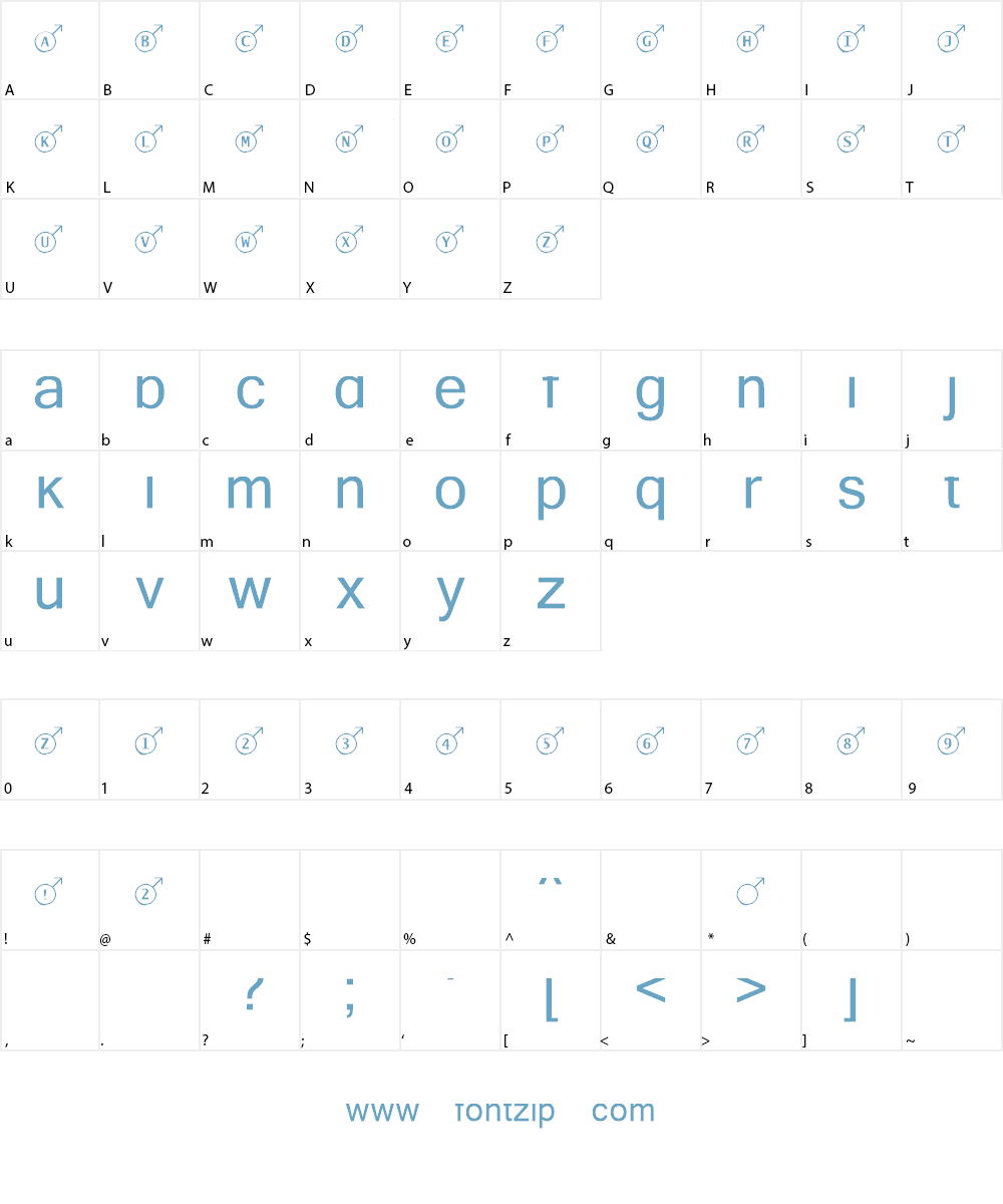 KR Oh Man! Font Character